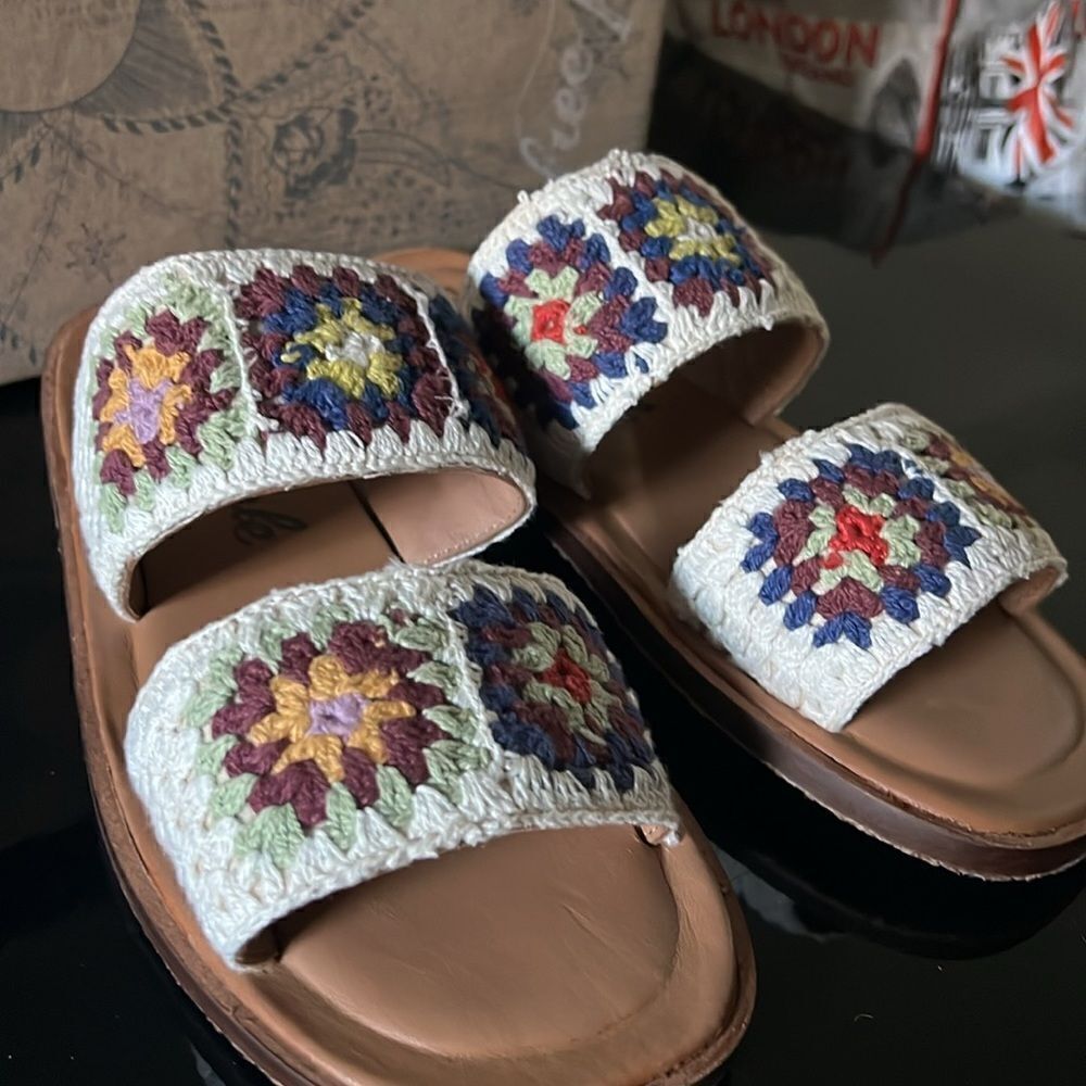 NWT Free People crochet sandals 37.5 - Picture 6 of 12
